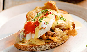 Recipes - Soft Shell Crab Salted Eggs Benedict