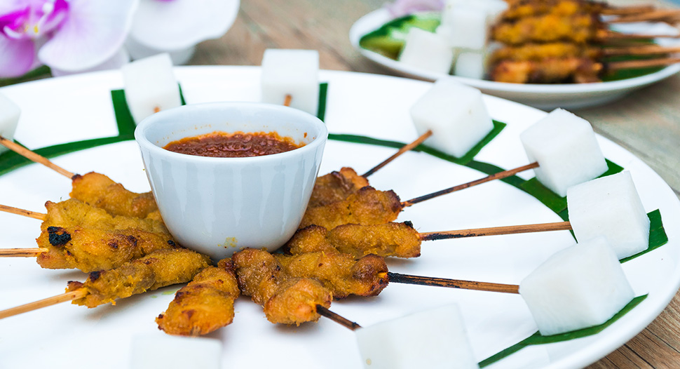 Mini Chicken Satay (Inspired by the Singapore Flyer)