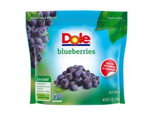 Packet of Dole blueberries