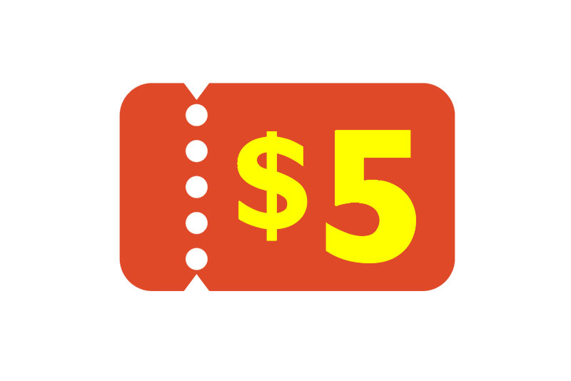 $5 return e-voucher