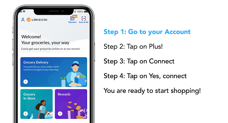 How to connect your Plus! account on FairPrice app