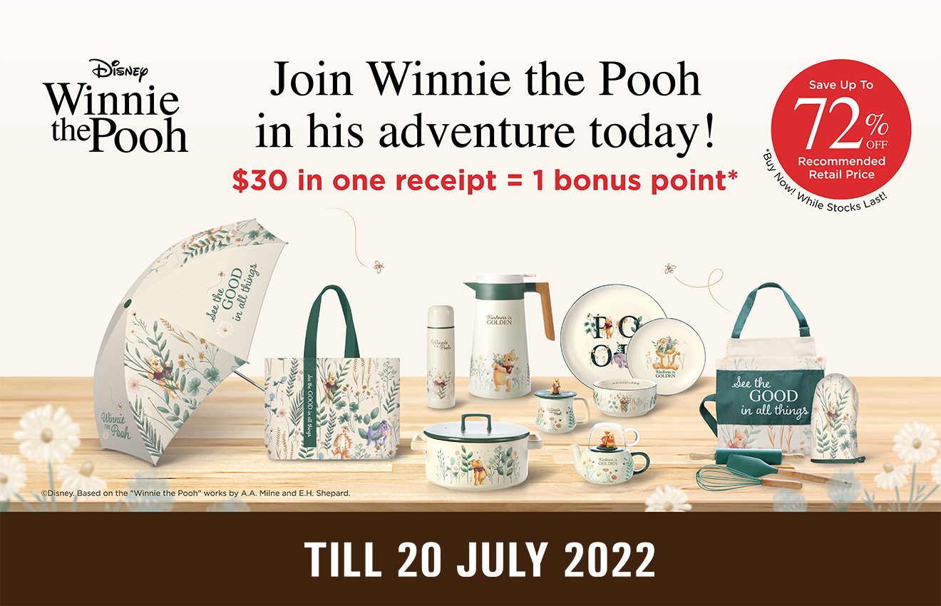 Exclusive Disney Winnie the Pooh Collection for FairPrice Loyalty Programme