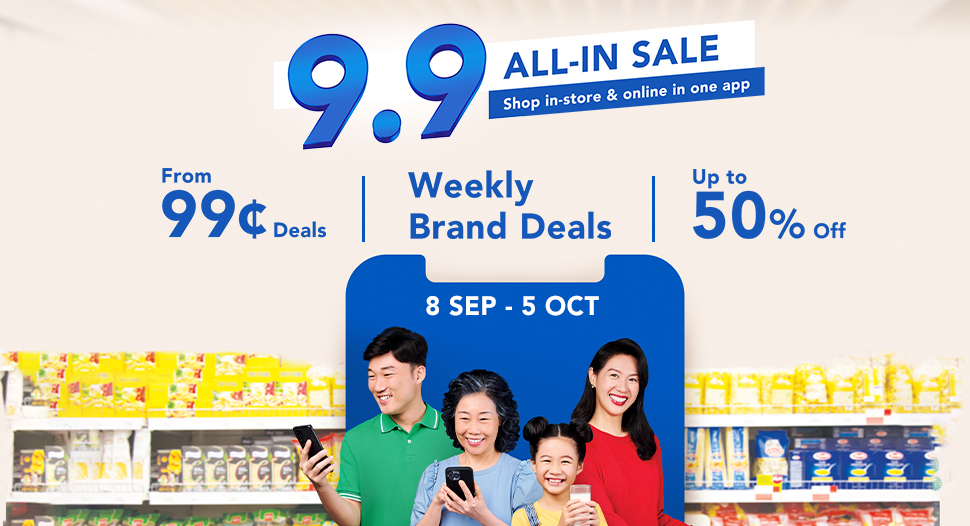 Shop for deals and earn more Linkpoints during the FairPrice 9.9 All-In Sale