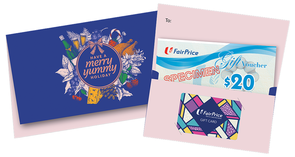 limited-edition envelope with every $20 FairPrice Group Gift Voucher