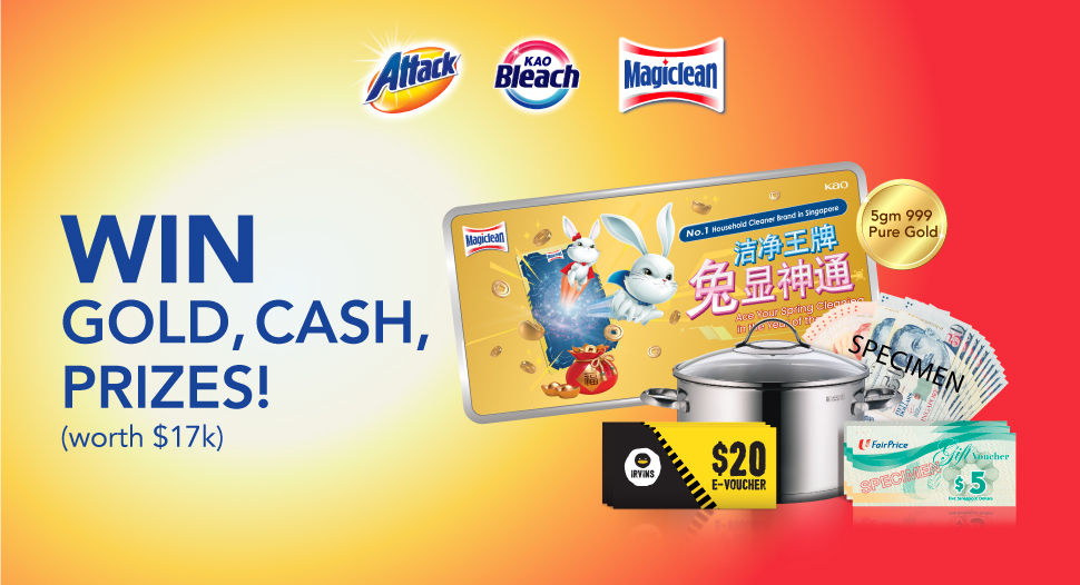 Scratch & Win up to $17,000 worth of cash & prizes with Magiclean!