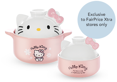 Hello Kitty - 1.2L Steam Pot With 1pc Bowl - FairPrice Loyalty Programme