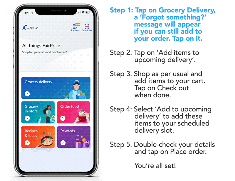 Now you can add items to your upcoming online FairPrice order