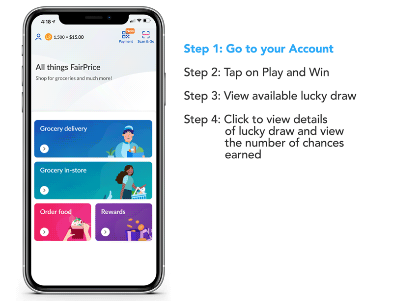Play & Win on FairPrice app - Luck Draw