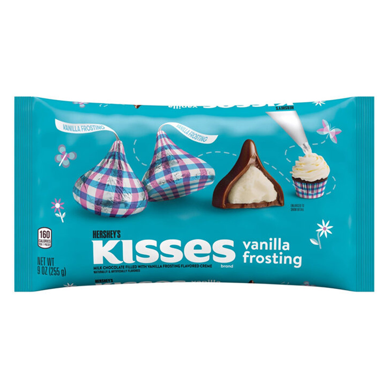 Hershey's Kisses Milk Chocolate with Vanilla Frosting