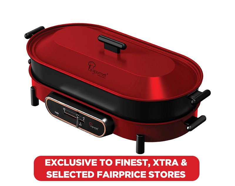 FairPrice Loyalty Programme with La Gourmet Flame Collection - Multi-Cooker with Hotpot & Grill