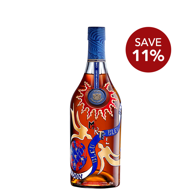 A bottle of Martell Cordon Bleu Limited Edition cognac