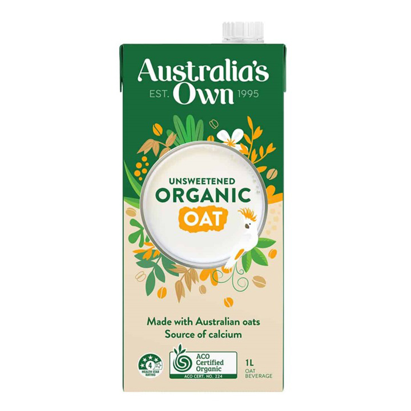AUSTRALIA’S OWN Unsweetened Organic Oat Milk 1L
