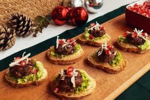Vegan Luncheon and Mushroom Canapes