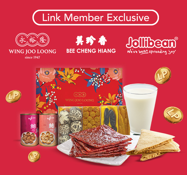 Link Member Exclusive this Chinese New Year with Wing Joo Loong, Bee Cheng Hiang and Jollibean