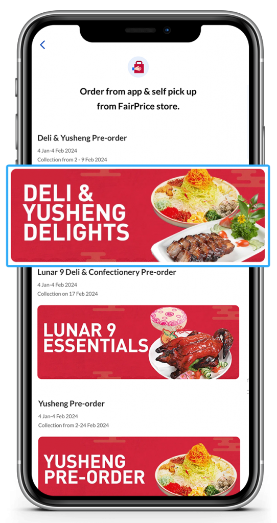 How to preorder Chinese New Year Deli - step 1