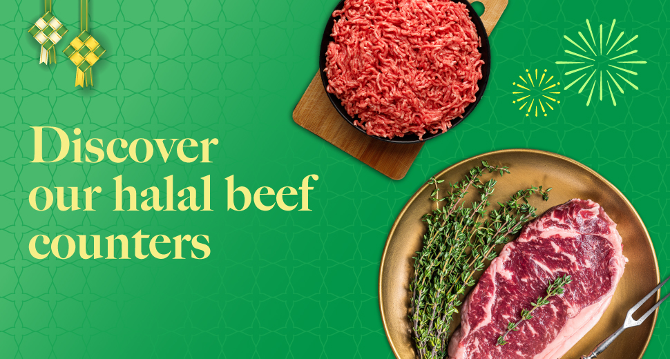 Discover our halal beef counters