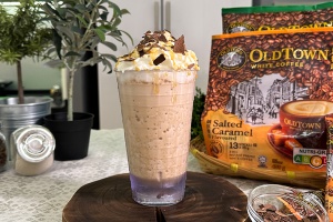 Oldtown White coffee salted caramel frappe Recipe